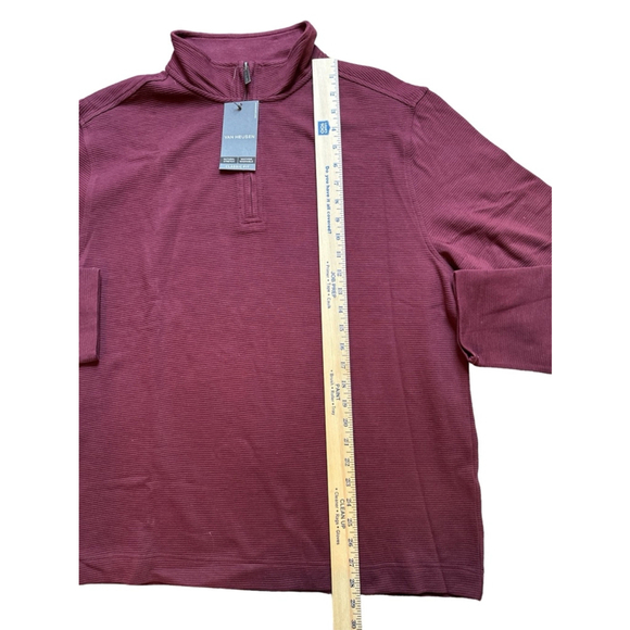 Men's Van Heusen Burgundy Long Sleeve Shirt Size L/G - Picture 6 of 10
